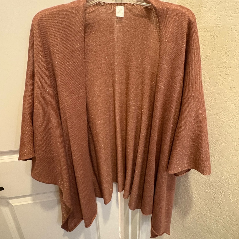✨ Soft Shimmer Draped Cardigan / Poncho Wrap ✨